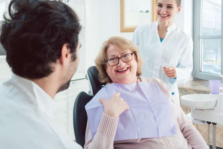 woman at a dental exam in west allis